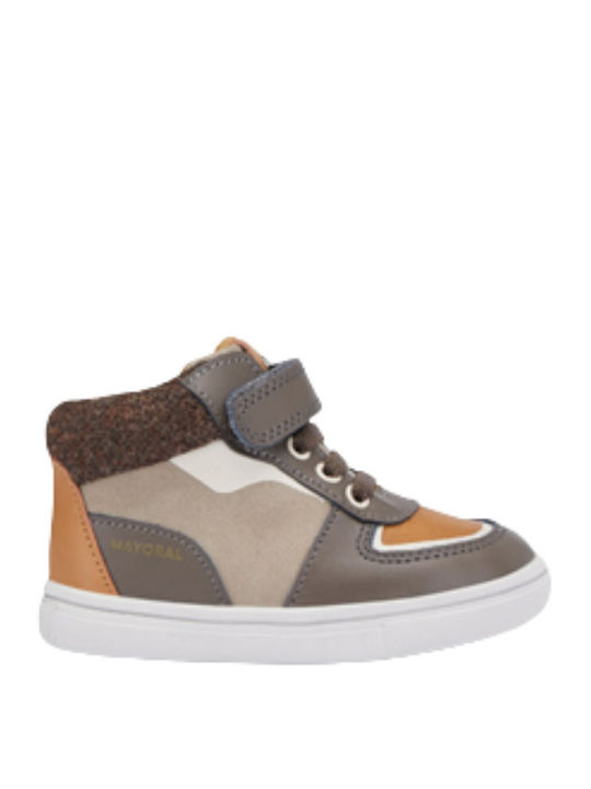 Mayoral Παιδικά Sneakers High με Σκρατς Καφέ