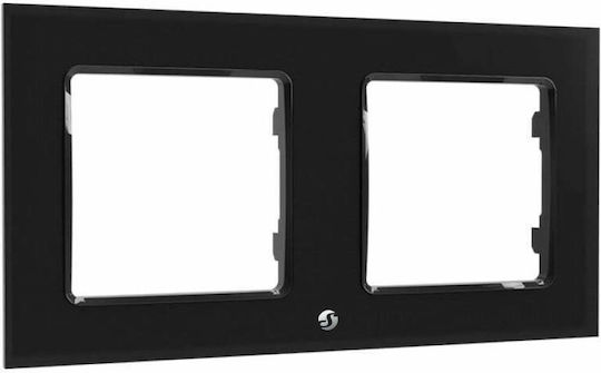 Shelly WF2 Switch Frame 2 Positions in Black Color