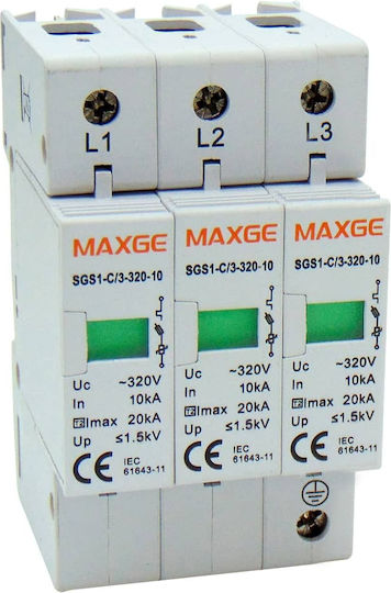 Maxge 3-Poles Inspired T2 Panel Lightning Protection 20kA