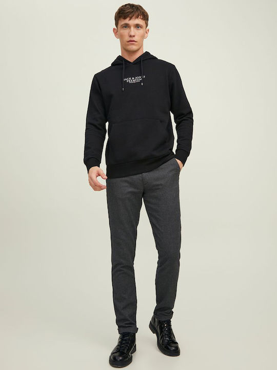 Jack & Jones Φούτερ με Κουκούλα Μαύρο