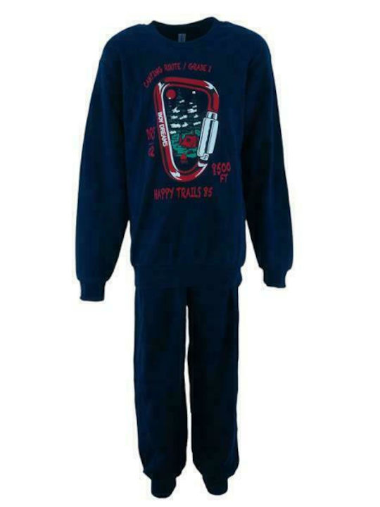 Dreams by Joyce Set Top & Bottom Kids Winter Pyjamas Blue