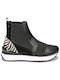 Gioseppo Harbin Ankle Boots with Socks Black