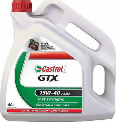 Castrol Ημισυνθετικό Λάδι Αυτοκινήτου Gtx 15W-40 A3/B3 4lt