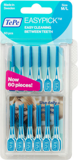 TePe EasyPick Interdental Brushes M/L Blue 60pcs
