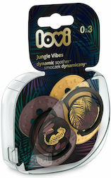 Lovi Baby Jungle Vibes Suzete Silicon Aur Maro pentru 0-3 luni 2buc