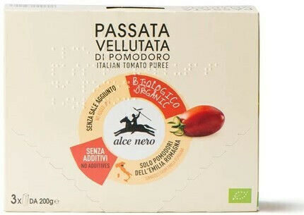 Alce Nero Passata Κλασικό Σάλτσα Μαγειρικής 600gr 3τμχ