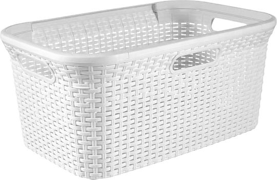 Sidirela Coș de Depozitare Plastic Alb 50x37x23cm 1buc