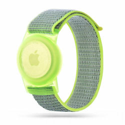 Tech-Protect Nylon For Kids Θήκη Καρπού για AirTag Lime