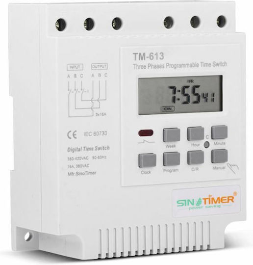 Sinobi Digital Weekly Time Delay Relay with Standby Three-phase