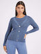 Women's Knitted Cardigan with Buttons Nordic Sea And Secre