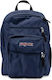 Jansport Big Student School Bag Backpack Junior High-High School Navy 34lt