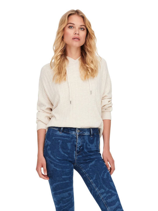 Tessa Women's Long Sleeve Sweater with Hood Pumice Stone
