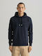 Archive Shield Sweatshirt with Hood Navy Blue