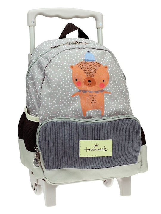 Hallmark School Bag Trolley Elementary, Elementary Gray with Water Bottle Holder 12Liters
