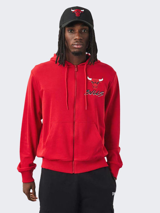 New Era Chicago Bulls NBA Geacă Cu Glugă Roșie