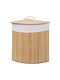 5Five Laundry Basket Bamboo 48lt with Cap 35x35x50cm Brown