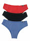 Βαμβακερά Women's Brazil 3Pack Black/Coral/Jean