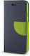 Fancy Wallet Synthetic Leather Blue (Redmi 10A)