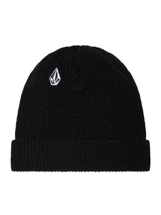 Full Stone Beanie Beanie with Rib Knit in Black color