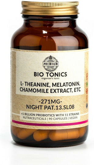 Bio Tonics L-theanine Melatonin Chamomile Extract 271mg Συμπλήρωμα για τον Ύπνο 90 φυτικές κάψουλες