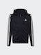 Adidas Boys Hooded Cardigan with Zipper Black