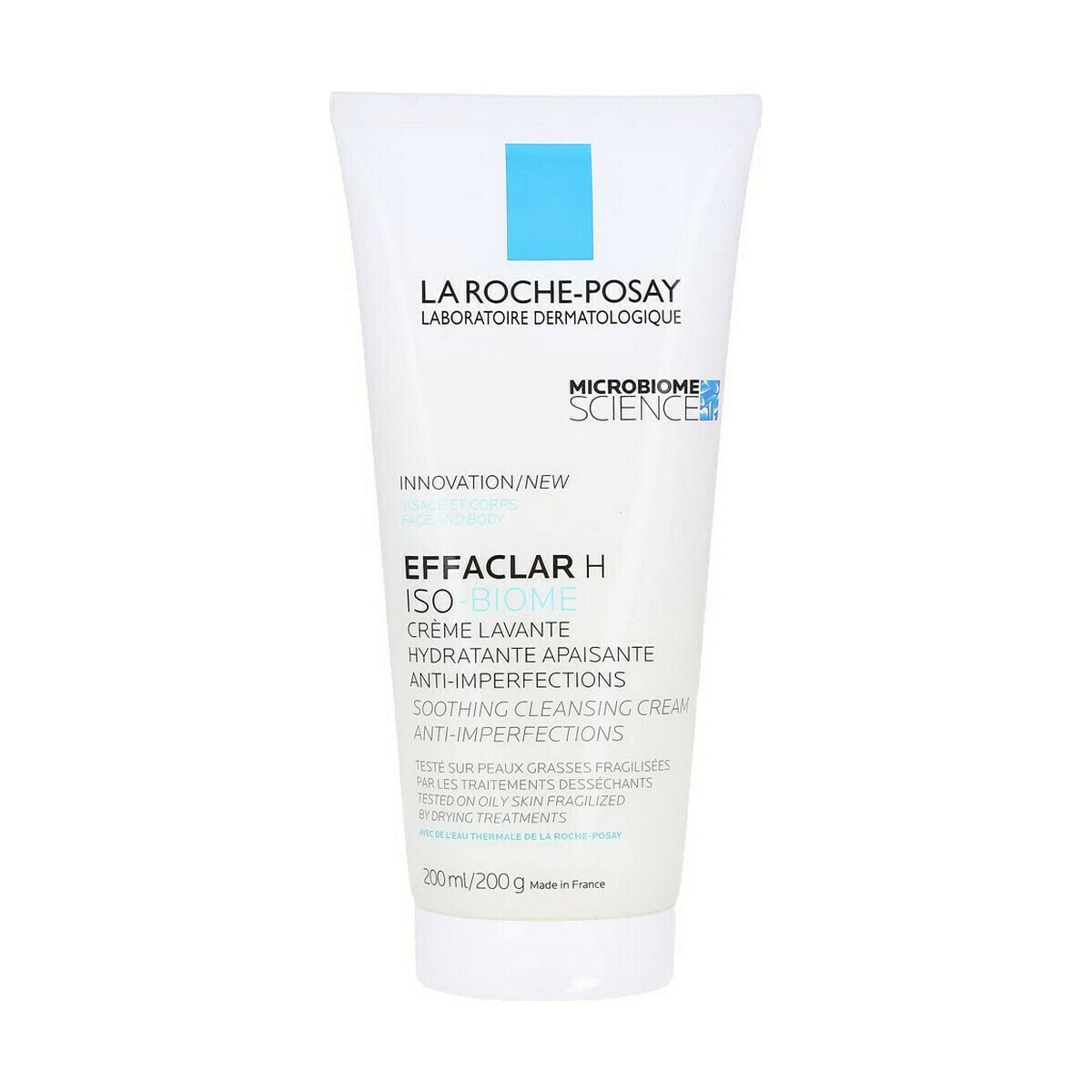 La Roche Posay Effaclar H Iso-Biome Κρέμα Καθαρισμού Προσώπου για Ακνεϊκές Επιδερμίδες 200ml
