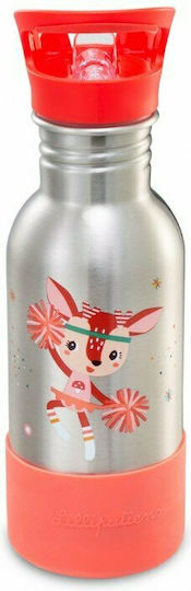 Lilliputiens Wonder Stella Kids Water Bottle Unicorn Silicone with Straw Red 600ml