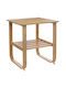 Hoca Square Bamboo Side Table Brown L45xW45xH50cm