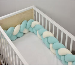 Baby Oliver Crib Bumper Braided Inside Light Bl...