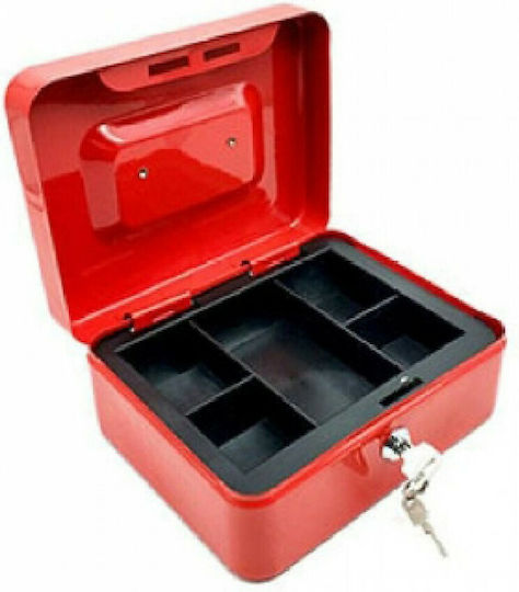 Kassenschrank mit Schloss 2524-1-RED Rot