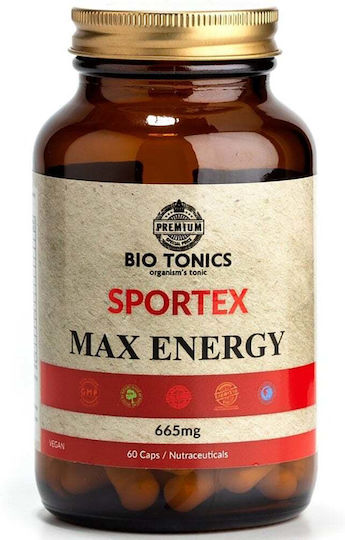Bio Tonics Sportex Max Energy 665mg Ειδικό Συμπλήρωμα Διατροφής 60 φυτικές κάψουλες