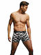 Esqudo Men's Boxer Black with Patterns