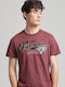 Superdry Herren T-Shirt Kurzarm Burgundisch