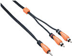 Bespeco 3.5mm male - RCA male Cable Black 1.8m (SLYMSR180)