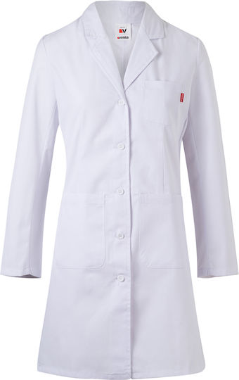 Velilla Trema Medizinischer Verbandskittel Weiß aus Baumwolle und Polyester
