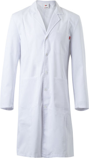 Velilla Taba Medizinischer Verbandskittel Weiß aus Baumwolle und Polyester