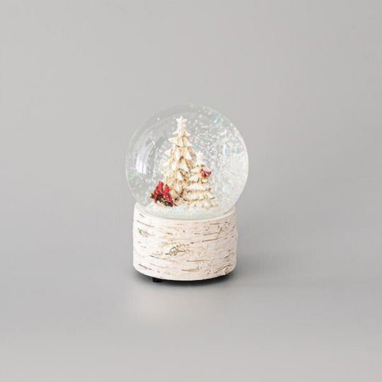 Weihnachtliche Schneekugel mit Bälle 14cm 1Stück