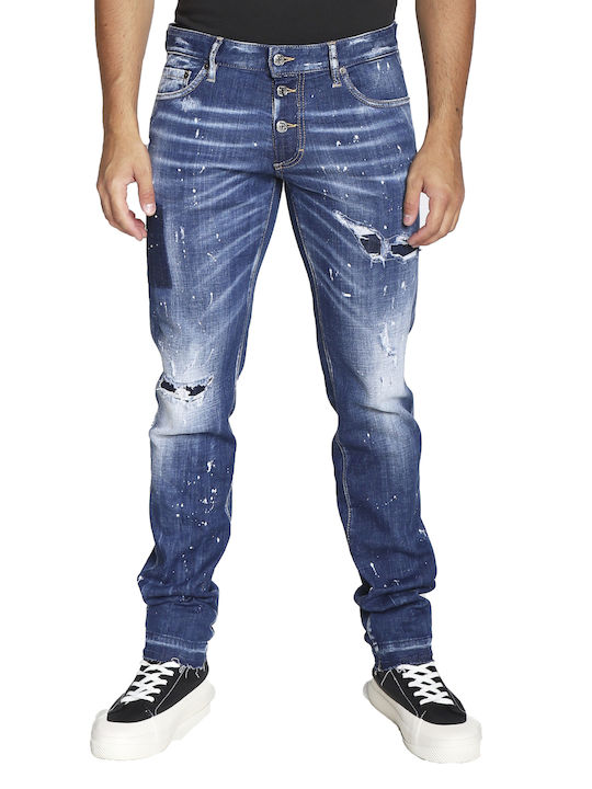 Pantaloni Jeans pentru Bărbați Albastru
