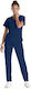 Grey's Anatomy Moto Women's Purple Medical Blouse