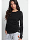 BodyTalk Women's Athletic Blouse Short Sleeve Black