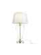 Maytoni Glass Table Lamp for Socket E27 with White Shade and Transparent Base