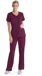 Grey's Anatomy Cora Femei Bluză medicală Burgundy