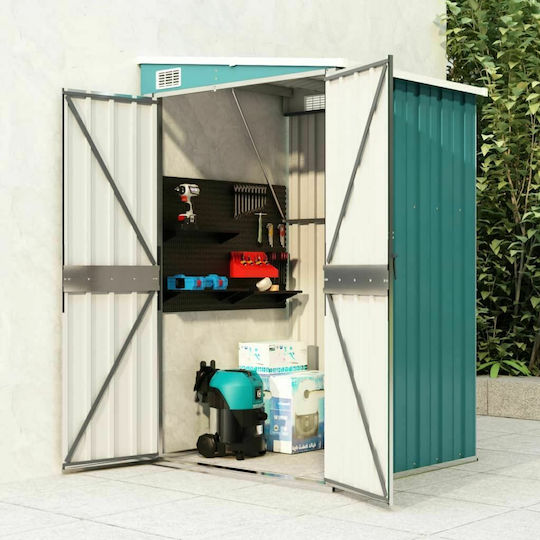 Metallic Garden Warehouse Galvanized Green with Air Vents L1.18xW1xH1.78m