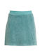 SugarFree High Waist Mini Skirt in Turquoise color