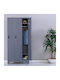 Dulap Metalic Galvanizat Cu Din Posibilitatea De Blocare Cu 3 Dulapuri Antracit Mat 90x45x195 Cm
