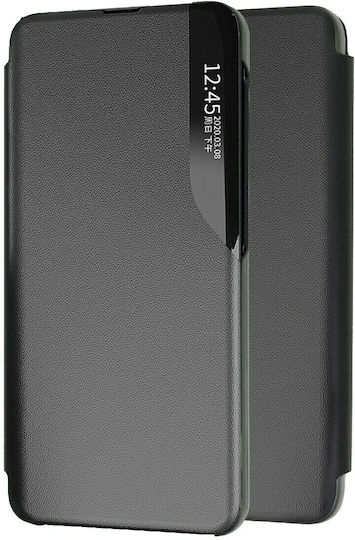 Ancus Smart Flip Book Δερματίνης Μαύρο (Vivo Y76 5G)