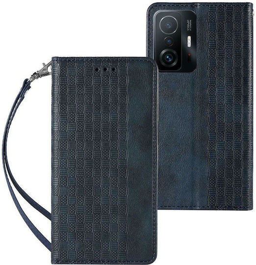 Hurtel Magnet Strap Brieftasche Synthetisches Leder Blau (Galaxy A13 5G)