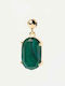 P D Paola Malachite Transformation Charm με Πέτρες με Πέτρες από Επιχρυσωμένο Ασήμι Πράσινο