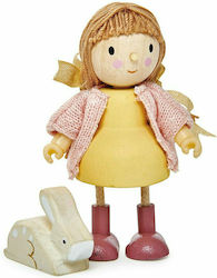 Tender Leaf Toys Amy & Rabbit Păpușă din lemn pentru casă de păpuși