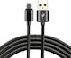 everActive CBB-1CB Braided USB 2.0 Cable USB-C male - USB-A Black 1m